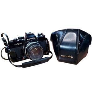 Minolta SRT 101 Film Camera Black MC 55mm f1.7 From Japan with Case